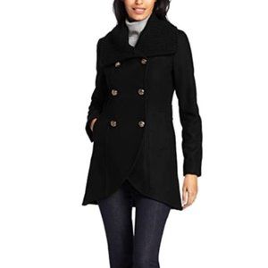 Kenneth Cole NY Double Breasted Tulip Coat - Black